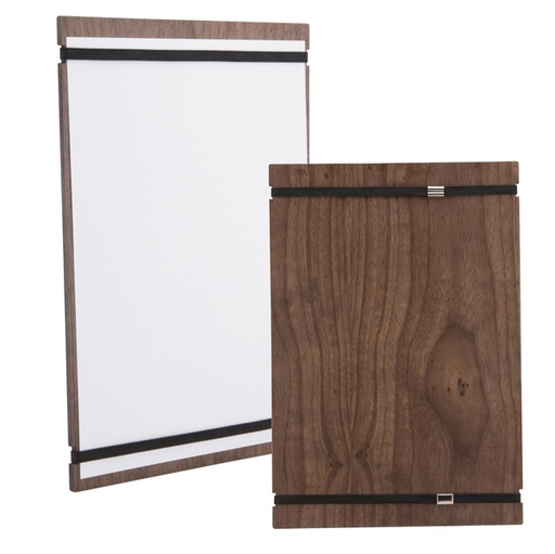 [D83378] Porta Menu' Tablet in legno con elastici 32x22cm Securit