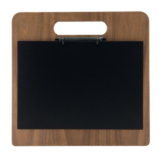 [D83379] Porta menu' Chopping Board in legno con anelli 32,7x30cm Securit