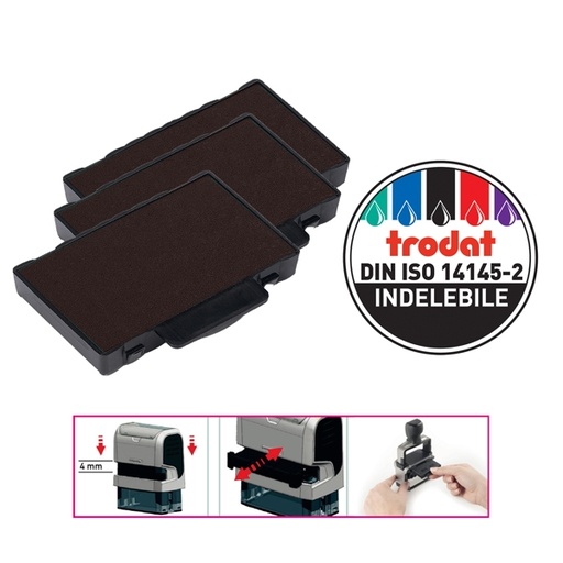 [D83426] Blister da 3 tamponi 6/53 nero Trodat