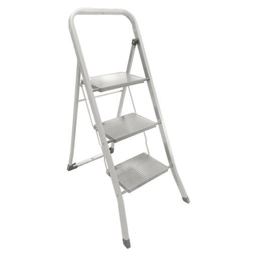 [D83498] Scala sgabello a 3 gradini in acciaio verniciato grigio Dali'