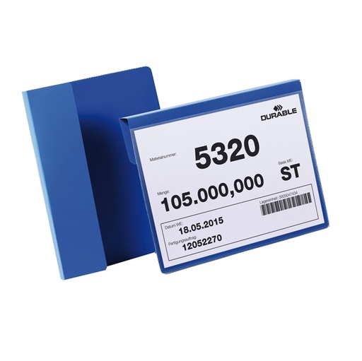 [D83503] 50 buste identificazione con aletta 210x148mm (A5-oriz) 1722 Blu Durable
