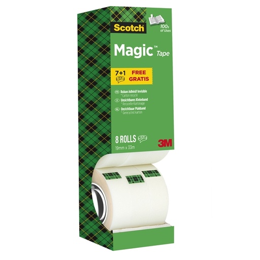 [D84039] Value Pack 7+1 Nastri adesivi Scotch(R) magicâ„¢ 810