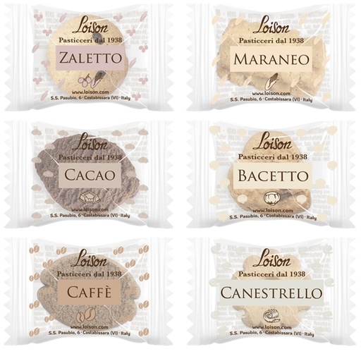 [D84528] Scatola 200 biscotti al burro assortiti Loison