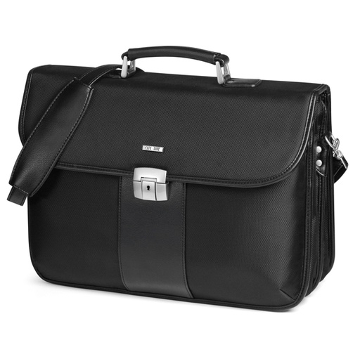 [D84748] Cartella in tessuto extra strong nero dim. 44x31x20 CityTime NIJI