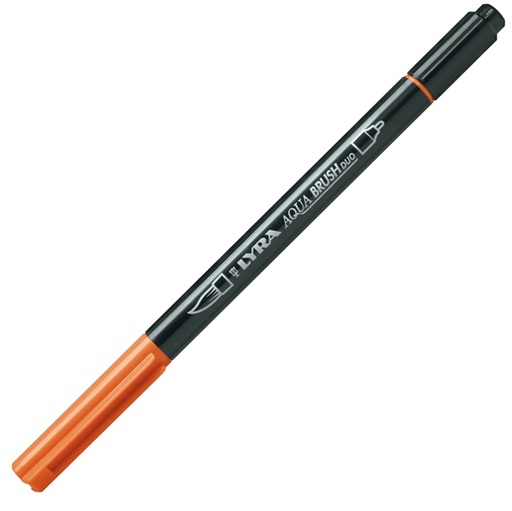 [D85037] Pennarello a 2 punte AQUA BRUSH DUO arancio LYRA