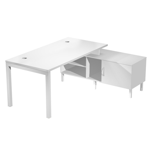 [D94471] Scrivania mobile servizio portante 120x80cm h72,5cm bianco Agora'