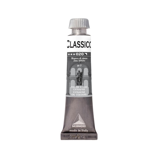 [D85059] Colore a olio extrafine 20ml bianco di zinco Maimeri