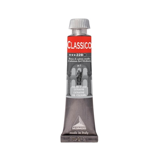 [D85070] Colore a olio extrafine 20ml rosso cadmio medio Maimeri
