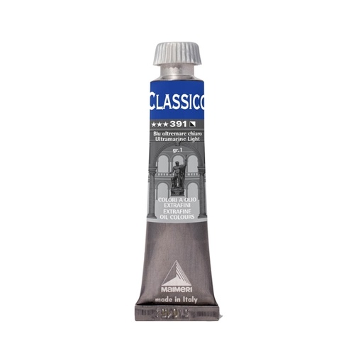 [D85083] Colore a olio extrafine 20ml blu oltremare chiaro Maimeri