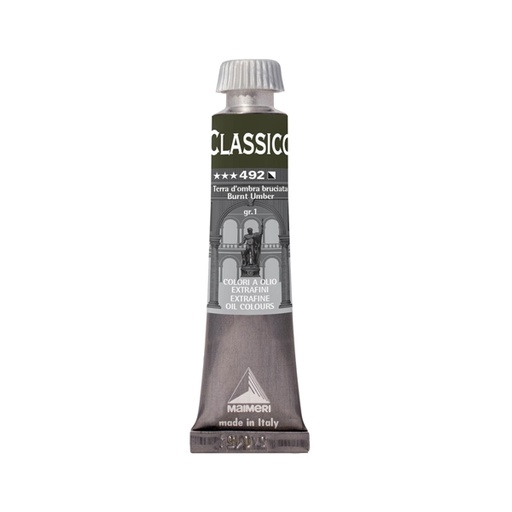 [D85091] Colore a olio extrafine 20ml terra d'ombra bruciata Maimeri