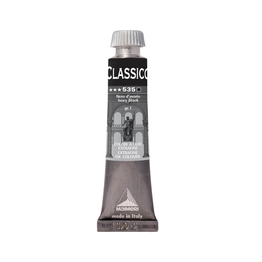 [D85093] Colore a olio extrafine 20ml nero d'avorio Maimeri