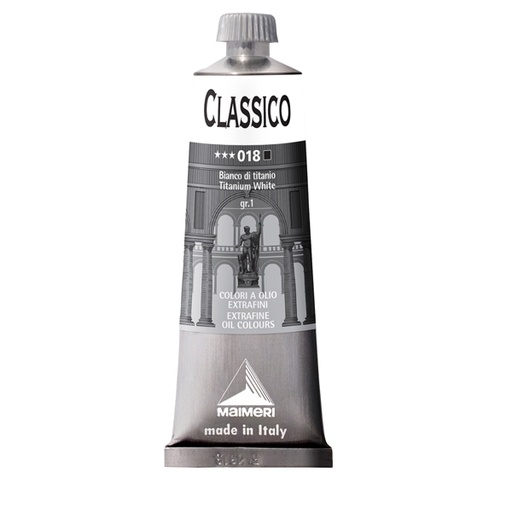[D85094] Colore a olio extrafine 60ml bianco di titanio Maimeri