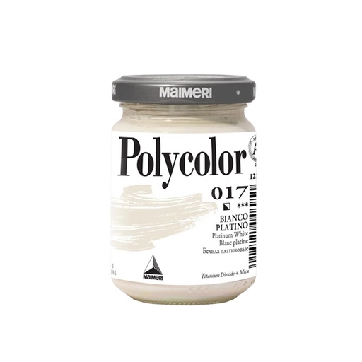 [D85210] Colore vinilico Polycolor vasetto 140 ml bianco platino Maimeri