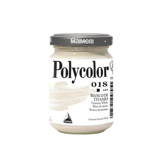 [D85211] Colore vinilico Polycolor vasetto 140 ml bianco titanio Maimeri