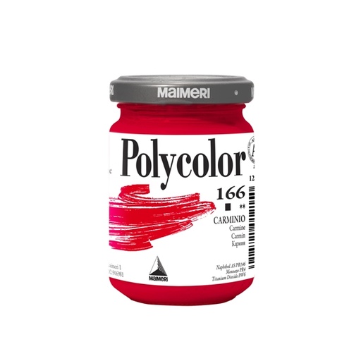 [D85222] Colore vinilico Polycolor vasetto 140 ml carminio Maimeri
