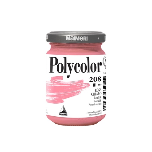 [D85223] Colore vinilico Polycolor vasetto 140 ml rosa chiaro Maimeri