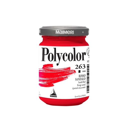 [D85226] Colore vinilico Polycolor vasetto 140 ml rosso sandalo Maimeri