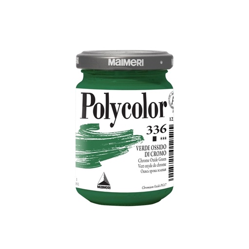 [D85232] Colore vinilico Polycolor vasetto 140 ml verde ossido di cromo Maimeri