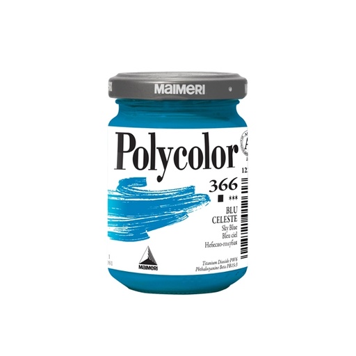 [D85234] Colore vinilico Polycolor vasetto 140 ml celeste Maimeri
