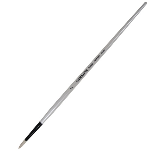 [D85406] Pennello setola naturale Graduate tondo lungo n.2 manico lungo Daler Rowney