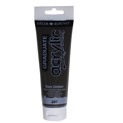 [D85500] Colore acrilico fine Graduate tubo 120 ml terra d'ombra naturale Daler Rowney