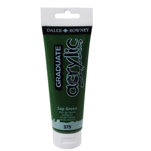 [D85504] Colore acrilico fine Graduate tubo 120 ml verde vescica Daler Rowney