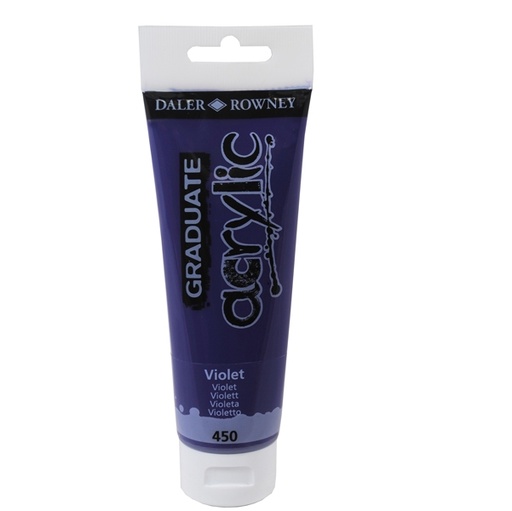 [D85507] Colore acrilico fine Graduate tubo 120 ml violetto Daler Rowney