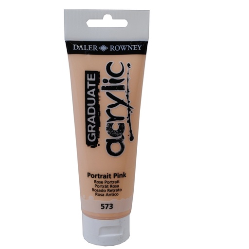 [D85513] Colore acrilico fine Graduate tubo 120ml rosa incarnato Daler Rowney