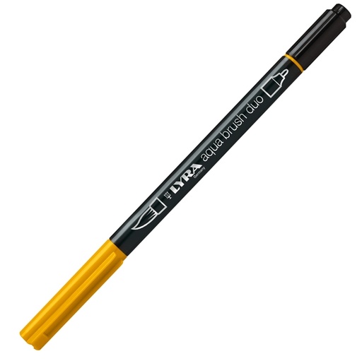 [D85738] Pennarello a 2 punte AQUA BRUSH DUO giallo cromo scuro LYRA L6520009