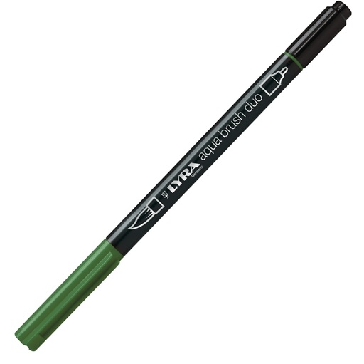 [D85743] Pennarello a 2 punte AQUA BRUSH DUO verde oliva LYRA L6520073