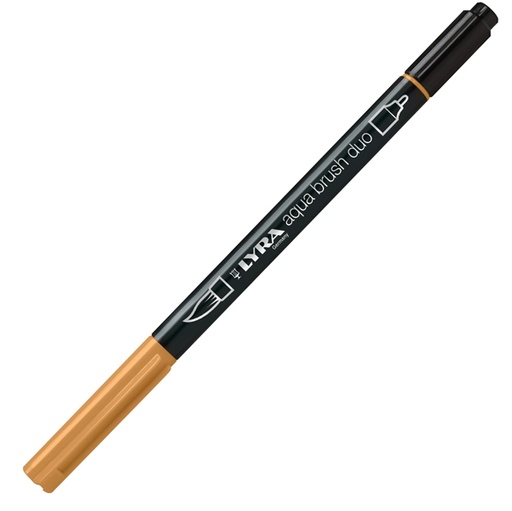 [D85744] Pennarello a 2 punte AQUA BRUSH DUO ocra bruna LYRA L6520082