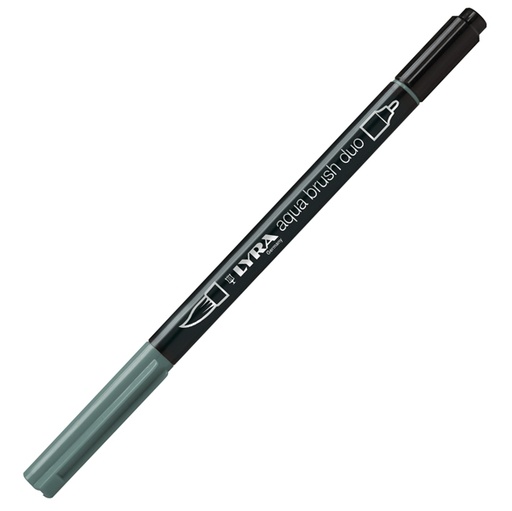 [D85748] Pennarello a 2 punte AQUA BRUSH DUO grigio medio freddo LYRA L6520097