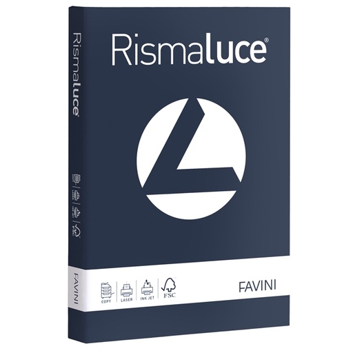 [D85814] Carta RISMALUCE 200gr A4 125fg blu cobalto 66 Favini