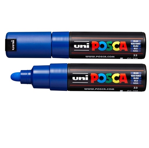 [D85819] Marcatore UNI POSCA PC7M p.large 4,5-5,5mm blu UNI MITSUBISHI