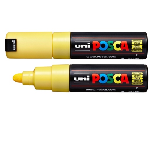 [D85821] Marcatore UNI POSCA PC7M p.large 4,5-5,5mm giallo UNI MITSUBISHI