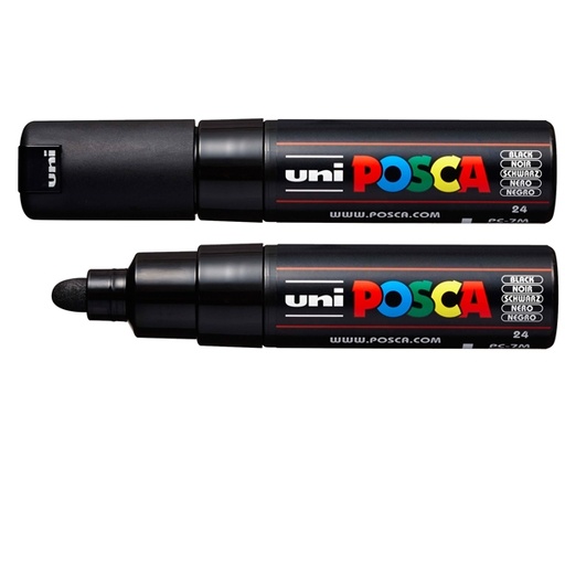 [D85822] Marcatore UNI POSCA PC7M p.large 4,5-5,5mm nero UNI MITSUBISHI