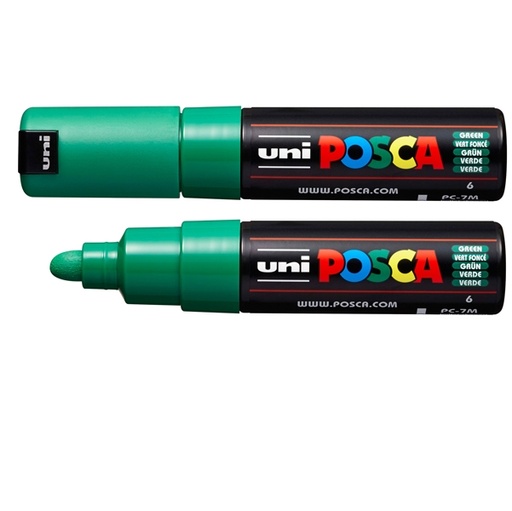 [D85824] Marcatore UNI POSCA PC7M p.large 4,5-5,5mm verde UNI MITSUBISHI