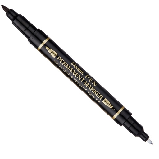 [D85826] Marcatore permanente Twin Tip doppia punta F/EF nero Pentel