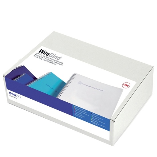 [D85842] Scatola 100 dorsi metallo passo 3:1 34 anelli - 5mm - argento - GBC