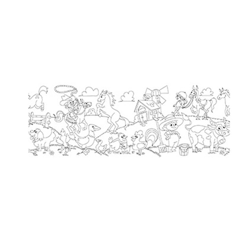 [D85888] Rotolo creativo adesivo tema Fattoria 30X400cm 80gr Info
