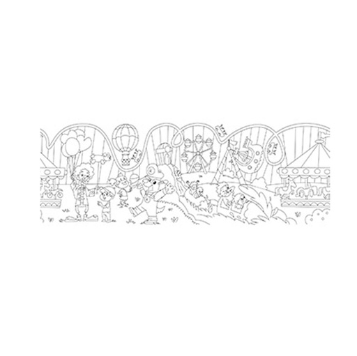 [D85891] Rotolo creativo adesivo tema Parco di divertimento 30X400cm 80gr Info