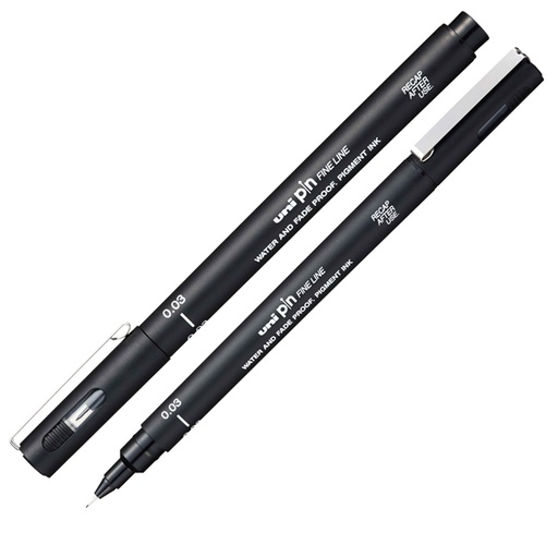 [D85909] Pin fineliner nero punta 0.03mm Uni Mitsubishi