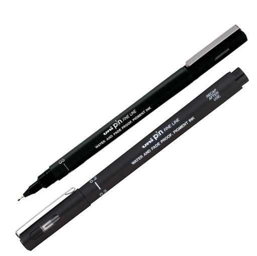 [D85910] Pin fineliner nero punta 0.2mm Uni Mitsubishi