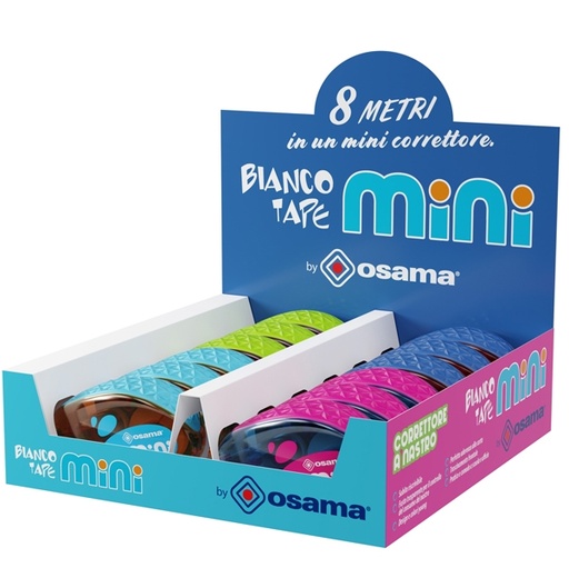 [D85920] Correttore a nastro 8 metri 5mmx8mt Bianco Tape Mini Osama