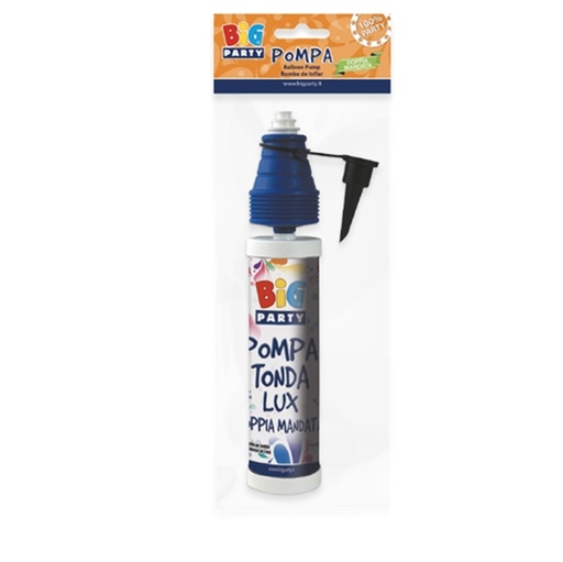 [D85939] Pompa tonda per palloncini Doppia mandata Big Party