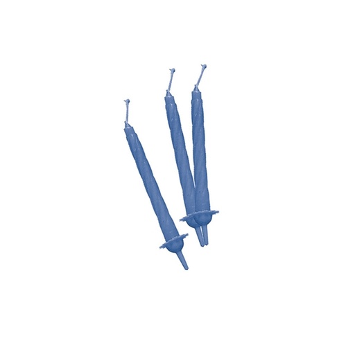 [D85977] 12 candeline c/supporto h. 8cm celeste Big Party