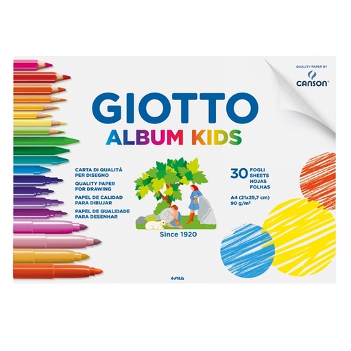 [D86054] Album Kids 5+ f.to A4 90gr 30fg Giotto