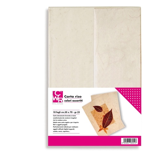 [D86068] CARTA RISO 50X70CM COLORI ASSORTITI CWR