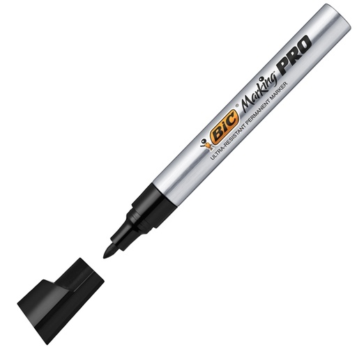 [D86204] Scatola 12 marcatori Nero punta tonda Marking Pro Bic