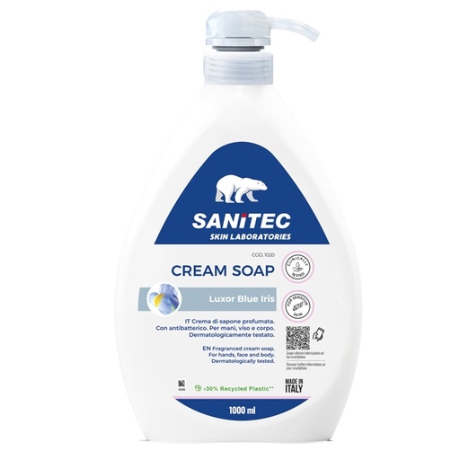 [D86214] Crema di sapone Soap Luxor Blue Iris 1Lt Sanitec